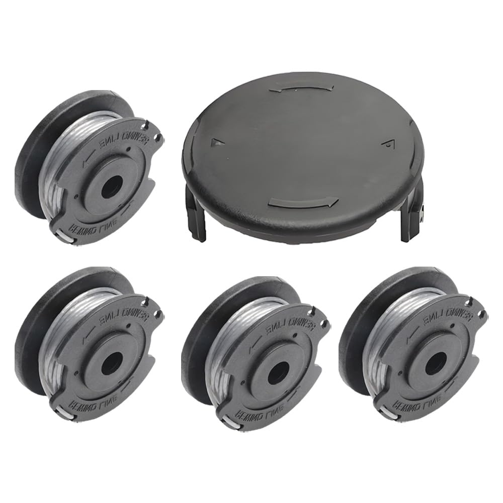 Txdzking 4 Trimmer Spool Line 1 Spool Cover Cap Compatible With Bosch Art 23/26 Sl, F016800569 F016800385 Replacement Wire Autofeed Nylon Spool