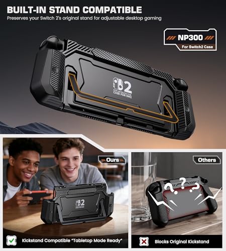 Image of NinABXY Dockable Case for Nintendo Switch 2,[Exclusive Pop-up Joy-Con Quick Release][Military-Grade Protection][Stand Compatible] Switch 2 Protective Case with Ergonomic Grip, Hard PC Shell for Switch 2