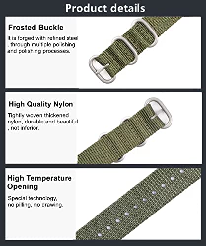Niziruoup Nylon Watch Band, Premium Military Ballistic Watch Strap 18Mm 20Mm 22Mm 24Mm One-Piece Watch Replacement Band With Heavy Buckle For Men Women Watches And Smartwatches #TOP4
