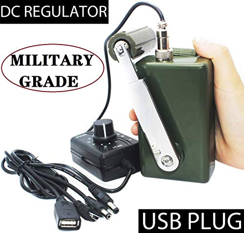 Hand Crank Generator 30W 0-28V Portable Dynamo Phone Charger Military Emergency Power Generator