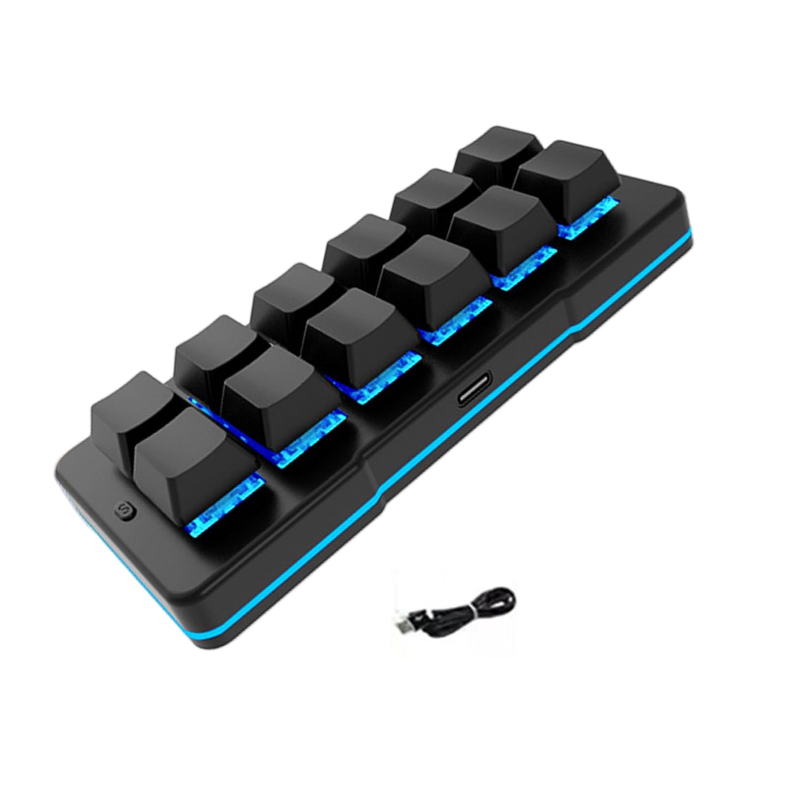 Tastiere meccaniche programmabili USB C con cavo a 12 per computer Tastierino numerico multimediale Tastierino meccanico USB C