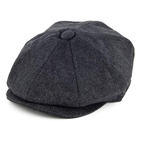 Jaxon & James Pure Wool Harlem Newsboy Cap - Charcoal Medium Cover