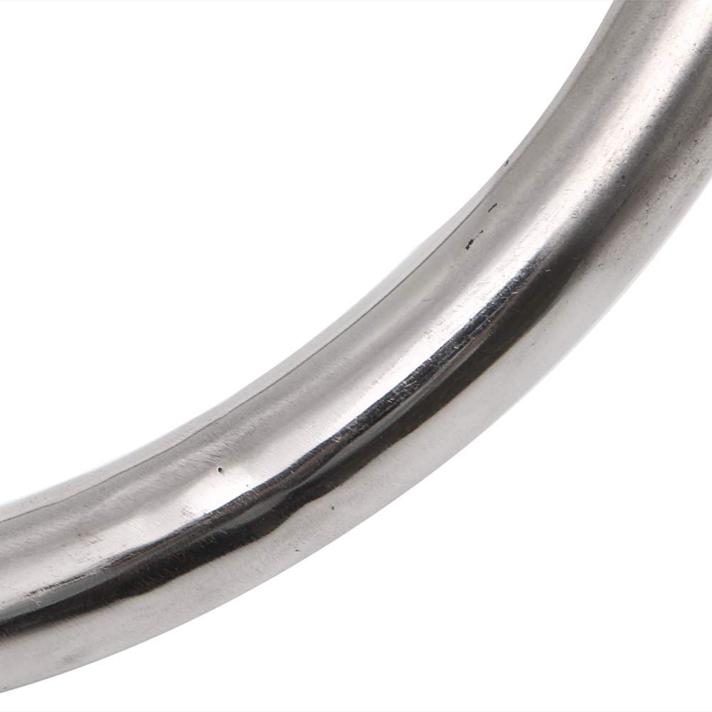 GAOSHA Ring Hoop 1 Pcs Steel Rattan Ring Wing Chun Kung Fu Training Hand Strength Diameter 210Mm, Diameter: approx. 25cm, Silver