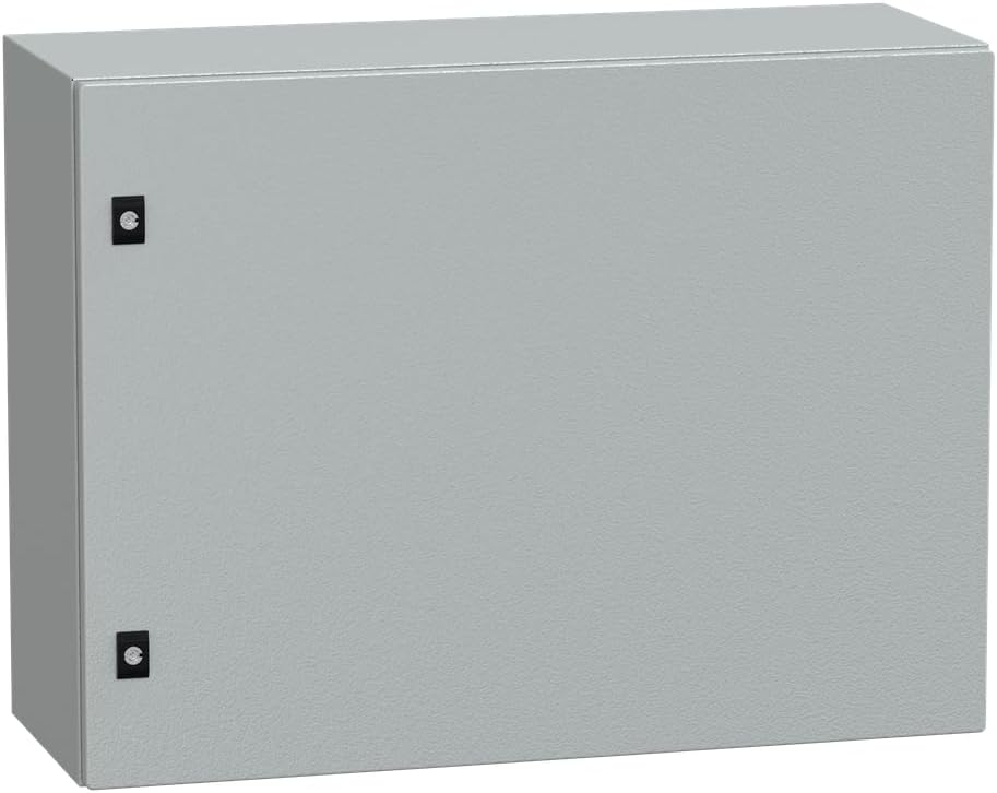 Square D by Schneider Electric Spacial CRN Steel Metal Electrical Box for Indoor Use, Plain Door, Wall Mounted, Mounting Plate Not Included, 800 (W) x 600 (H) x 300 (D) mm