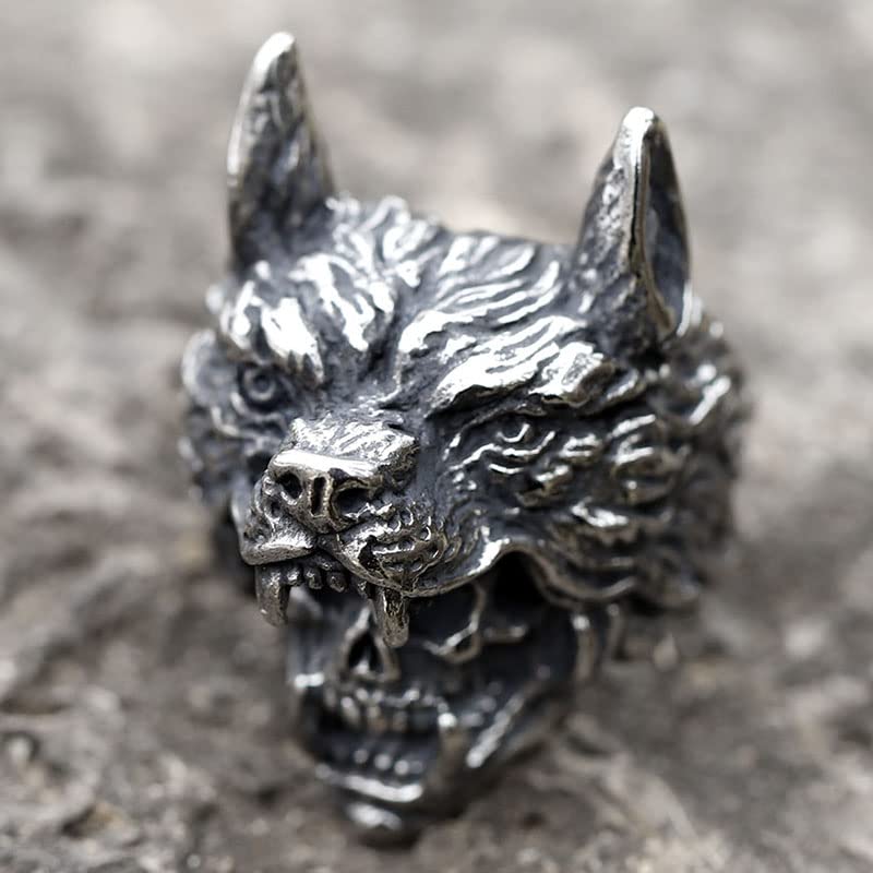 Image of 2023 Skull Ring Cool Evil Death Punk Rock Stainless Steel Rings Aly Style Jewelry