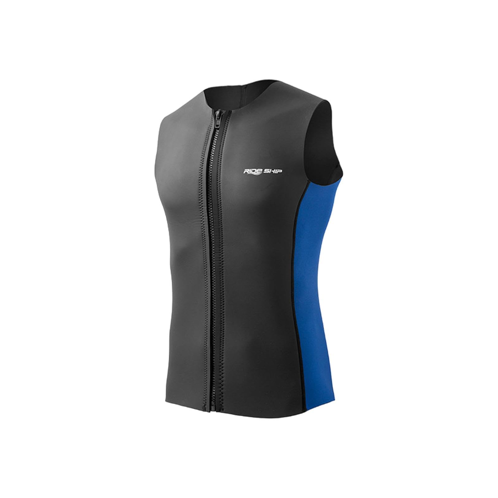 rockible Unisex Neoprenanzug Oberteil, Neoprenanzug Top Neopren Tauchen Shorts für Herren Damen, Neoprenanzug Weste Front Zip Ärmellose Nassanzug, Tauchweste Ärmellos für Schnorcheln, Wassersport