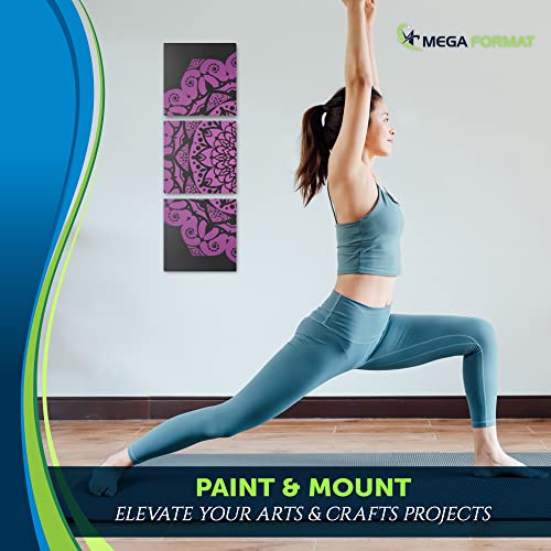 Image of Mega Format PVC Sheet, Expanded PVC Plastic Sheets, ABS Plastic Sheet - 12 inch X 12 inch Thin Rigid Plastic Sheet, Black PVCSheets for Crafts, Sintra Board, 1 /4 inch Thick (3 PK)
