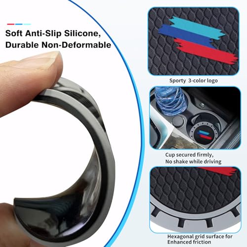 Posavasos para coche 2 piezas silicona antideslizante miniatura 4