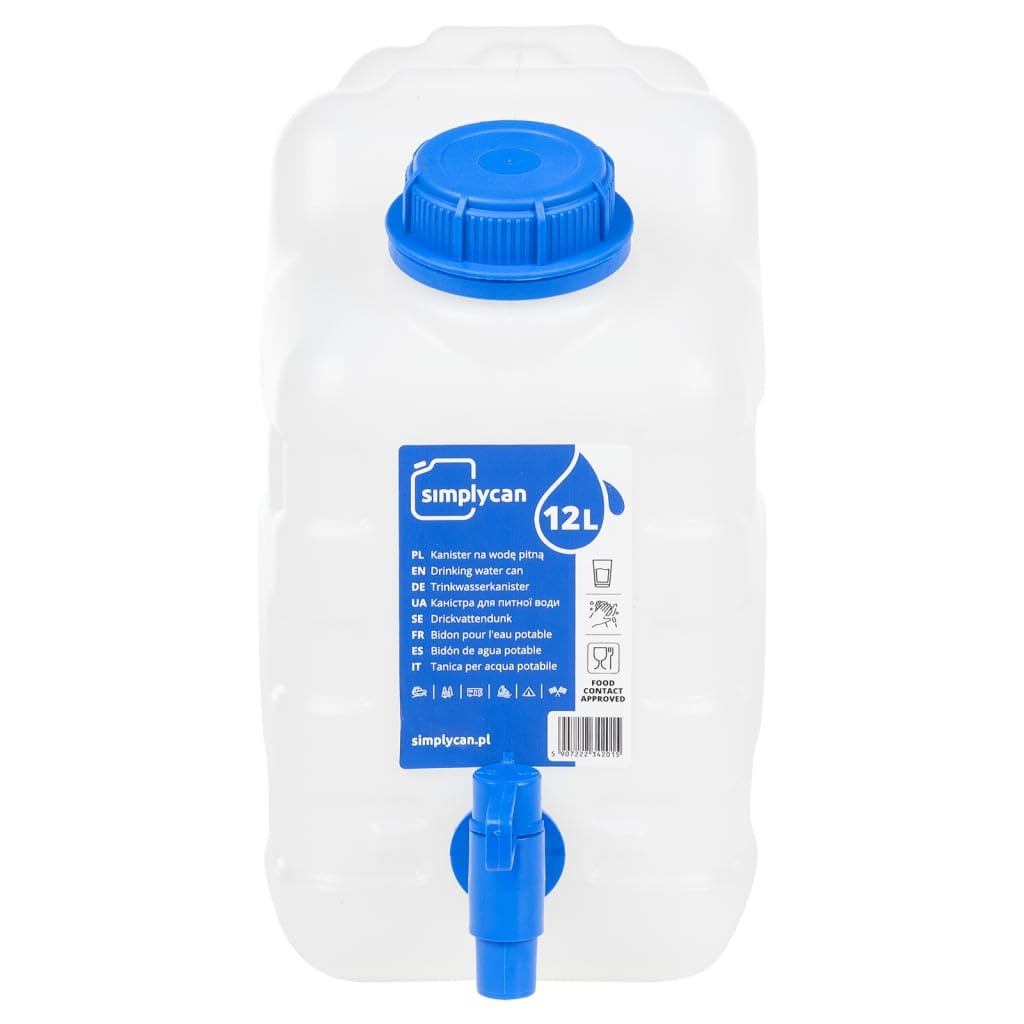 SKM Garrafa de Agua con Grifo plástico Transparente 10 litros,Bricolaje,Depósitos de Almacenamiento,0.85 kg,155040