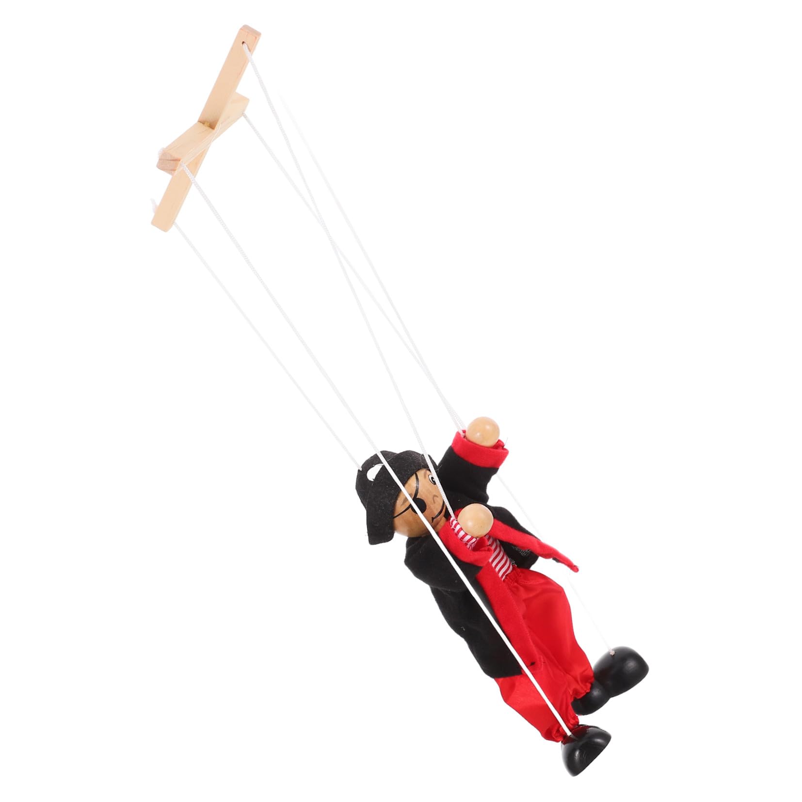 ERINGOGO Marionnette Pirate Bois Jouet Marionnette à Fil pour Garçon Fille Jeu Et Spectacle Décoratif