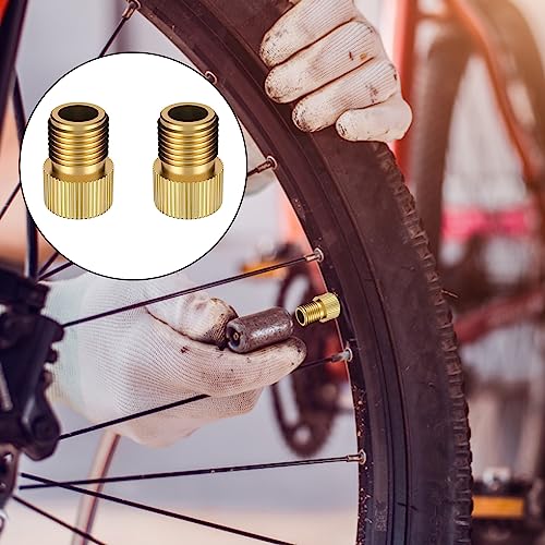 2pcs Bike Bicycle Pump Adapter Valve Copper Adapter,Bike Pump Adapter Converter,Presta Valve Adapter,Bike Pump Adaptor,Presta to Schrader Valve Adapter for Standard Pump or Air Compressor(Gold) 2pcs Bike Bicycle Pump Adapter Valve Copper Adapter,Bike Pump Adapter Converter,Presta Valve Adapter,Bike Pump Adaptor,Presta to Schrader Valve Adapter for Standard Pump or Air Compressor(Gold)