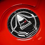 labelbike   Autocollant 3D Moto Bouchon de Réservoir Protection e Décoration in Résine Compatible avec Ducati Streetfighter V4S 2025 Couleur Carbon