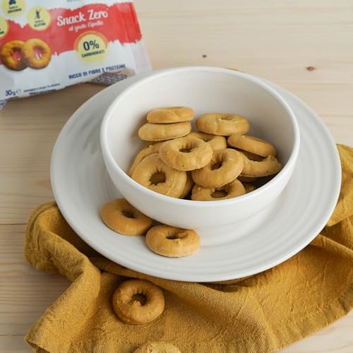 Nuvola Zero - Snack Zero au goût d'oignon, snack protéiné sans sucre, sans glucides, sans lactose, sans gluten, paquet de 3 pièces. Fabriqué en Italie. – vue 6