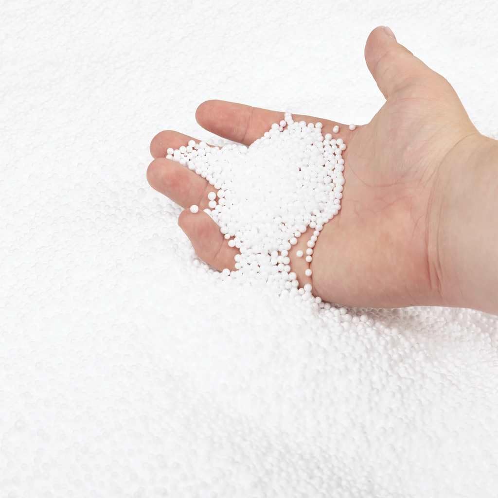 Vidaxl White Eps Beads 50 L, Expanded Polystyrene Bead, Polystyrene Insulation Bead, Eps Pearl, Polystyrene Insulation Ball