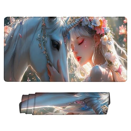 Tapis souris imperméable licorne 150x80 avec base antidérapante