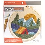 Dimensions 72-76390 Camping Punch Needle Kit for Beginners, 8' Diameter, Multicolor, 7pcs