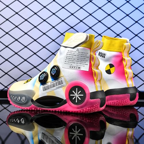 Mens and Womens High Top Buckle Closed Basketball Sneakers Comfortable Breathable Casual Walking Shoes High Elasticity Running Shoes Tennis Shoes Tennis Competition Shoes Non Slip High Jump Sneakers3