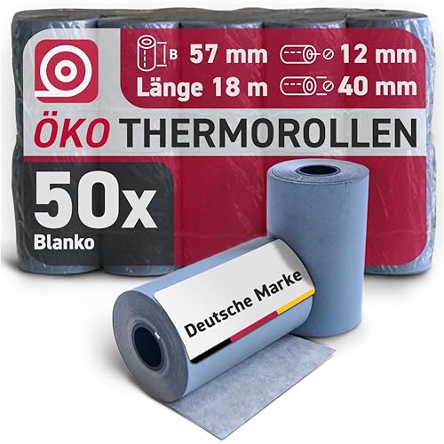 Gebongt24 Blue4est® Öko Thermorolle 57 mm x 18m x 12 mm...