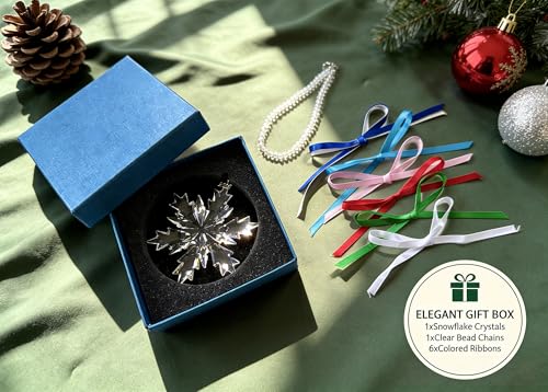 Flocon de neige en cristal : belle décoration colorée à offrir pour Noël