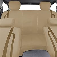 Vista 8 de Flying Banner Fundas para asiento de coche, juego completo, transpirable, deportivas, a la moda, para asiento delantero y trasero, con división