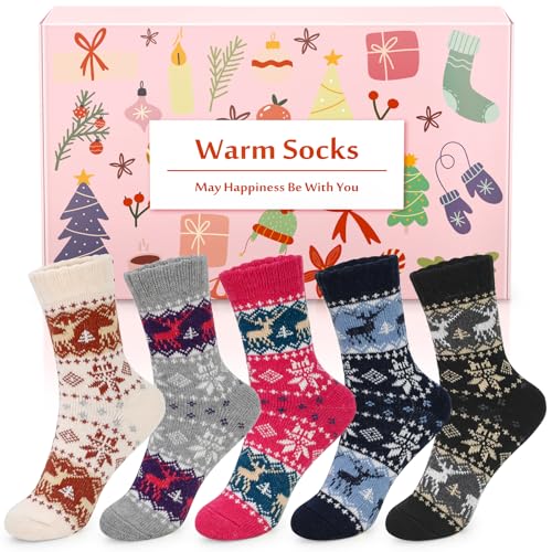 Airabc Thermal Winter Women Socks 5 Pairs Warm Christmas Socks for Women product thumbnail 16