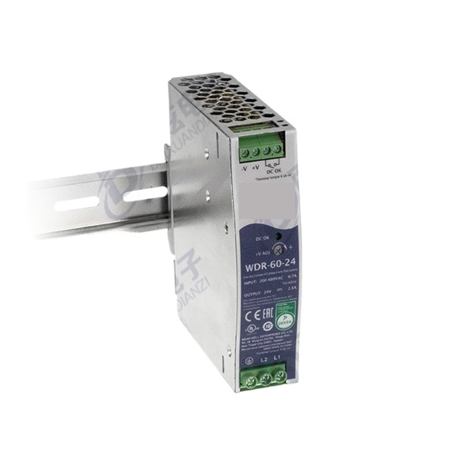 Transformateur à découpage régulé WDR-60-5 5V 10A alimentation rail 50W