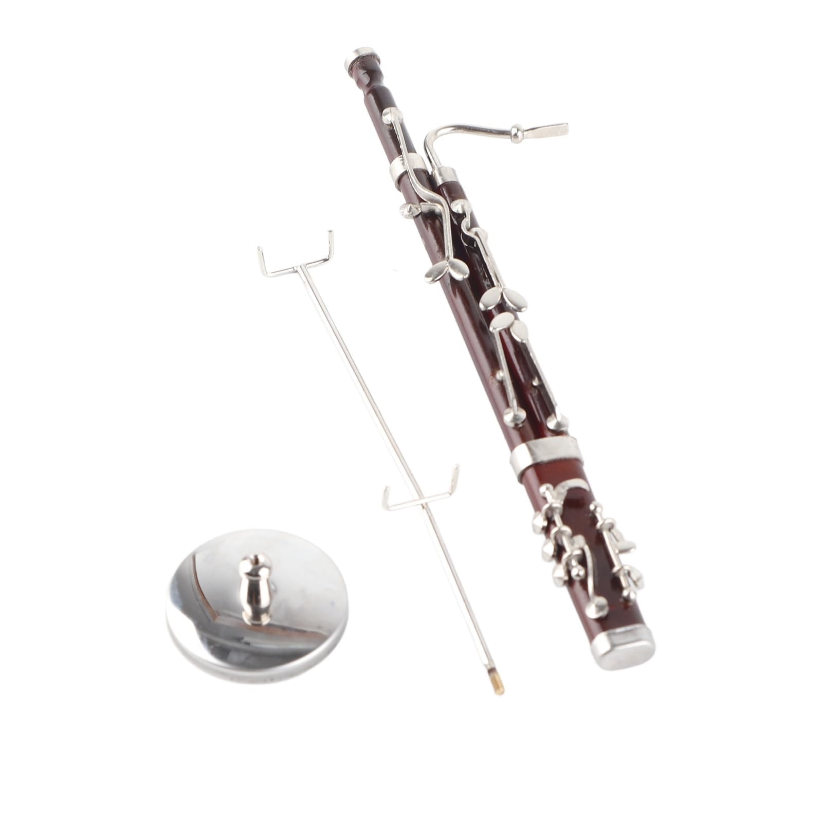 Fagott Ornamente,Burgunder Bakelit Fagott Ornament Dekoration Miniatur Dekoration Mini Musikinstrument Modell Handwerk 17cm