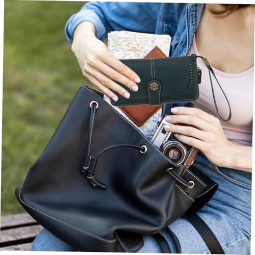 Ladies Zipper Wallet Clutch Purse Durable Pu Coin Holder with Zipper Stylish Card Organizer for Women Elegant Long Bag for Coins and Cards Portable Change Holder Blue4