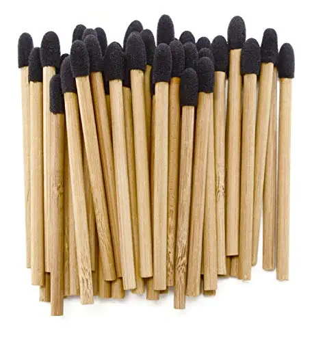 Artist&#39;s Choice Eco Friendly Bamboo Eye Shadow Applicators - Soft Pad for Effortless Blending, Single End for Monochromatic Looks, Single-Use Option for Professionals