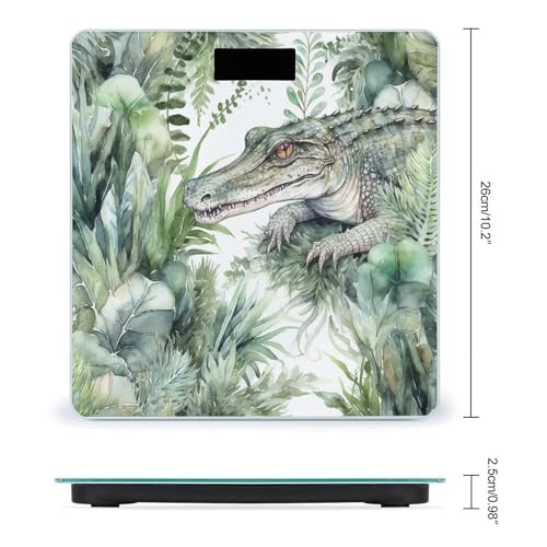 Báscula digital Crocodile Green para peso corporal miniatura 2
