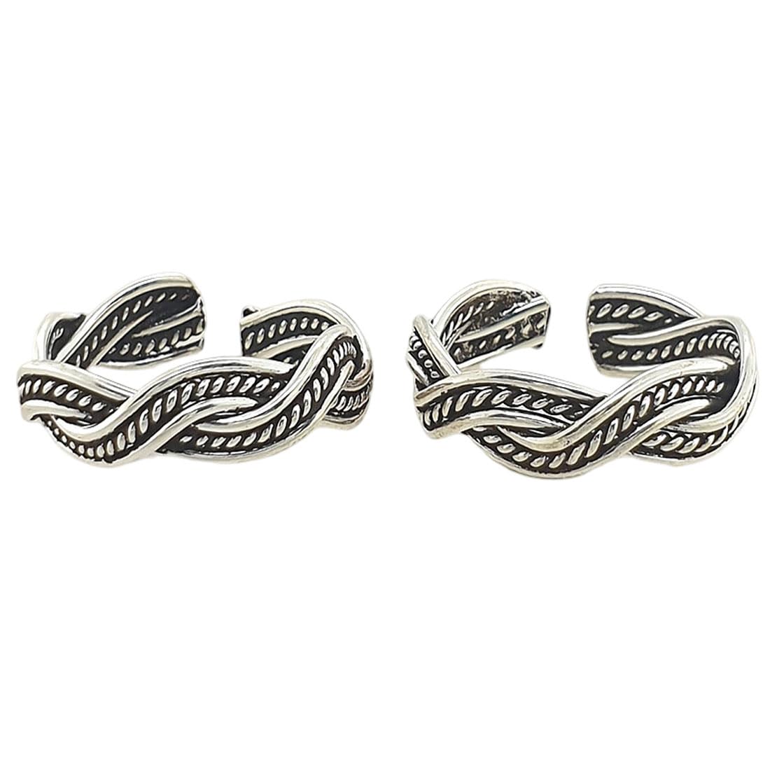 Attractive 925 Sterling Silver Toe Ring (Thai Trend) or Mid Finger Ring/Leg Ring for Women (Bichhiya) (4.00 Grams)-image-33
