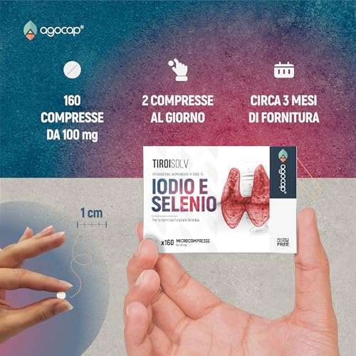 Ioduro di Potassio puro 225 mcg (150% VNR) | Iodio stabile arricchito con Selenio per la funzione Tiroidea, alto assorbimento | 160 microcompresse facili da deglutire - 4