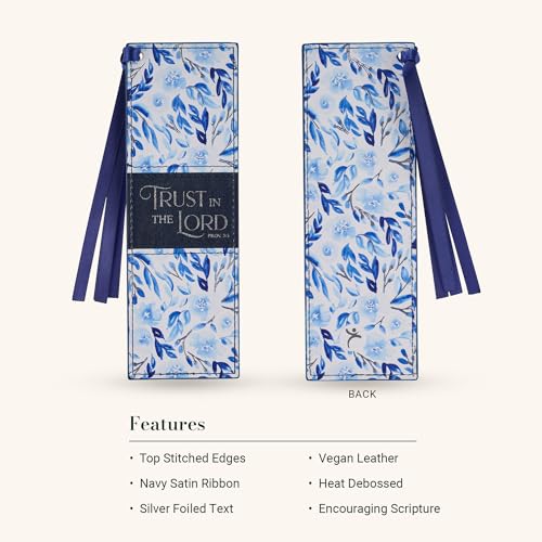 Image of Christian Art Gifts Faux Leather Scripture Bookmark: Trust in the Lord