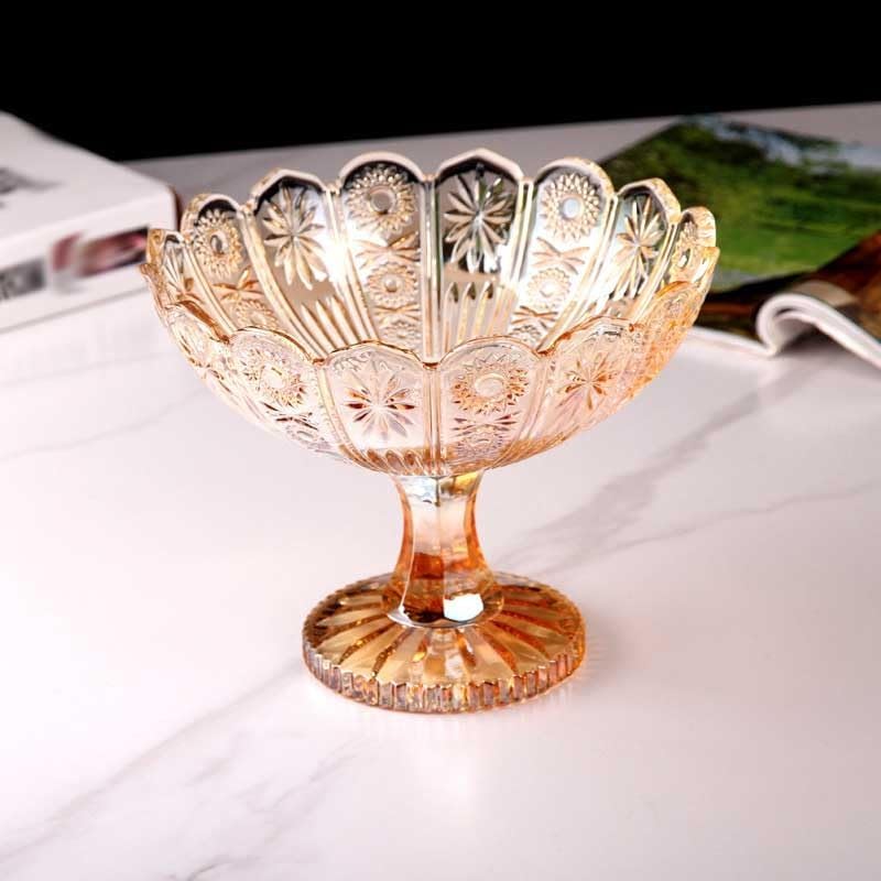 Tall Feet Fruit Platter Creativity Living Room Crystal Candy Bowl