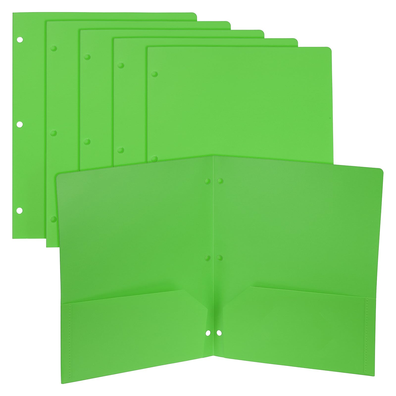 Amazon.com : PATIKIL 6 Pcs Plastic Two Pocket Folders, 3 Hole