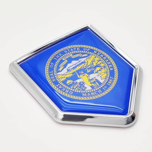 Calcomanías de bandera de Nebraska Overdecor paquete de 2 emblemas coche