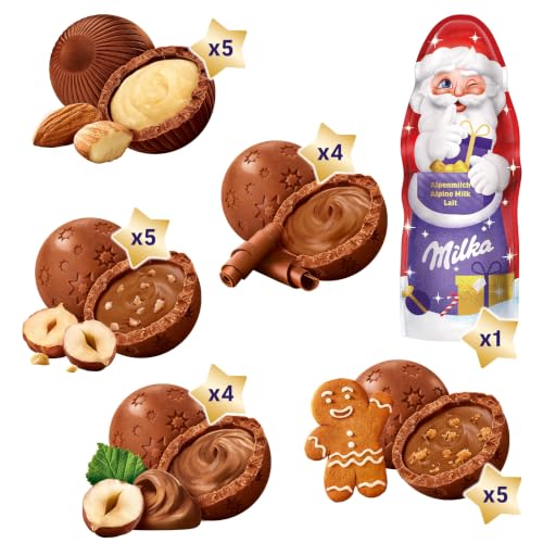 Milka Adventszauberkalender, Alpenmilch-Schokolade mit Dorfmotiv, 238 g – Ansicht 2