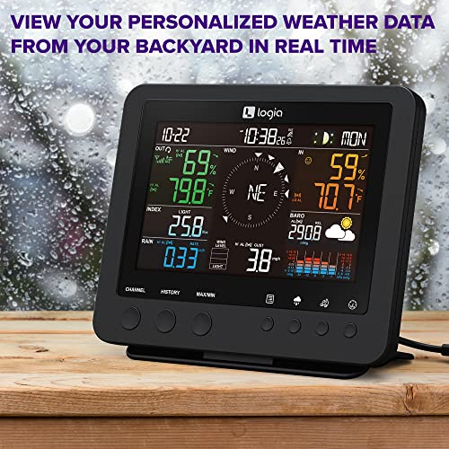 Logia 7in1 Weather Station Indoor/Outdoor Weather Monitoring System