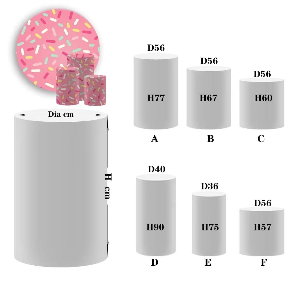 Donut-Thema Standfußabdeckung Für Partys – Durchmesser 40 Cm, Höhe 90 Cm, Vinyl, Wasserabweisend
