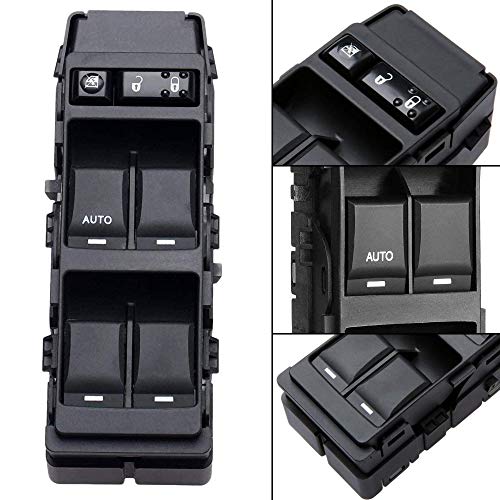 Image of Power Window Switch Driver Side,with 1 Single AUTO,Replacement for Chrysler 200 300 Sebring Dodge Avenger Caliber Charger Magnum Jeep Compass Patriot Replace# 4602780AA