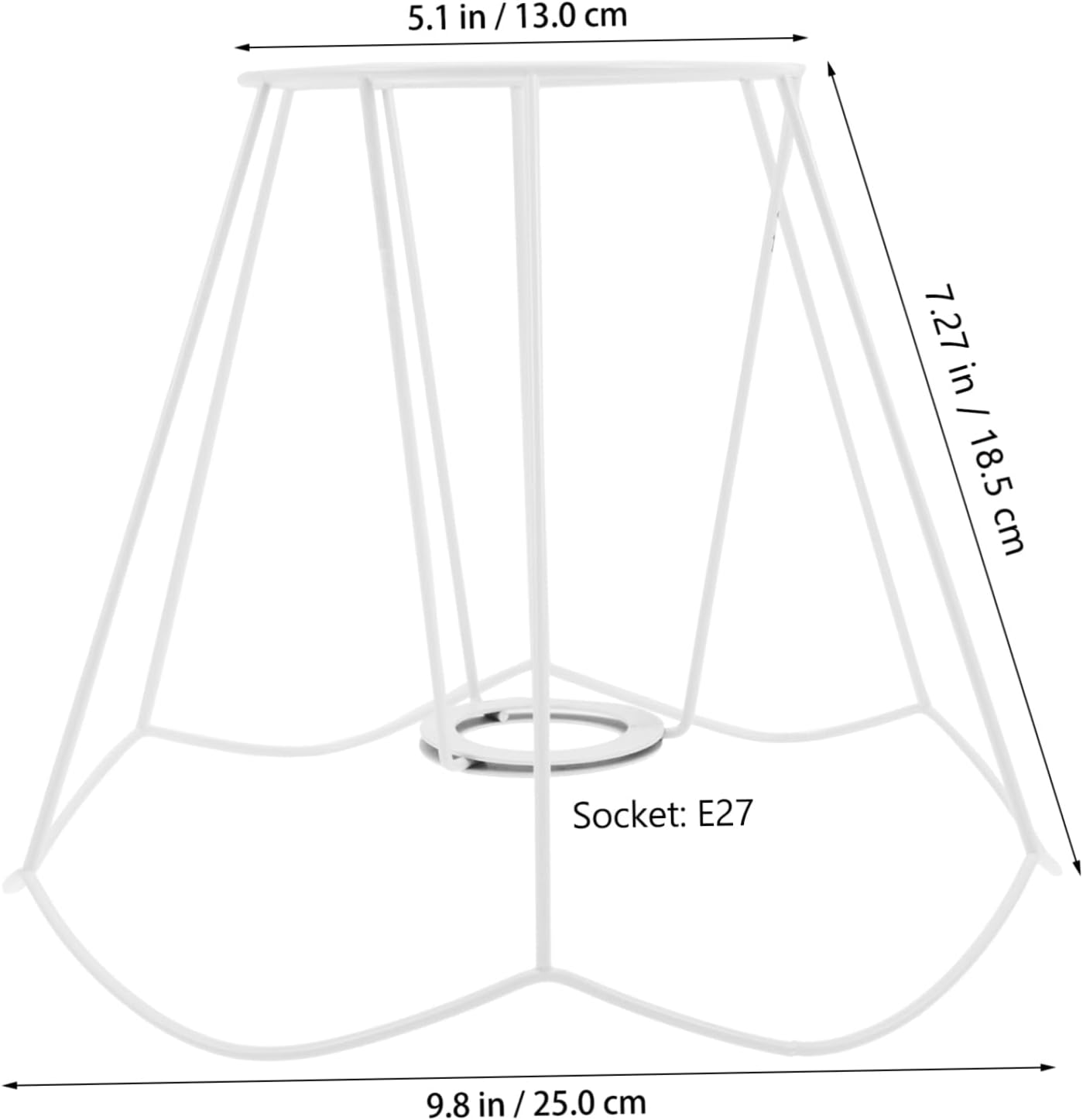 VOSAREA Table Lamp Shade Frame for Projects Socket Frame Easy to Use Versatile Design for Table Floor and Pendant Lamps for Home Decor