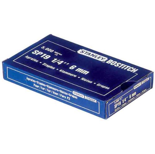 STANLEY Lot de 3 boîtes de 5000 Agrafes Bostitch SP19 1/4 bleue