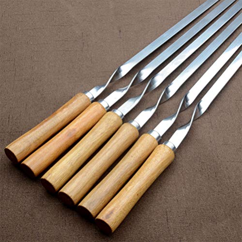 Espetos de churrasco DOITOOL para Espetos de Cabob de Aço Inoxidável para Grelhar, 6 peças de Espeto