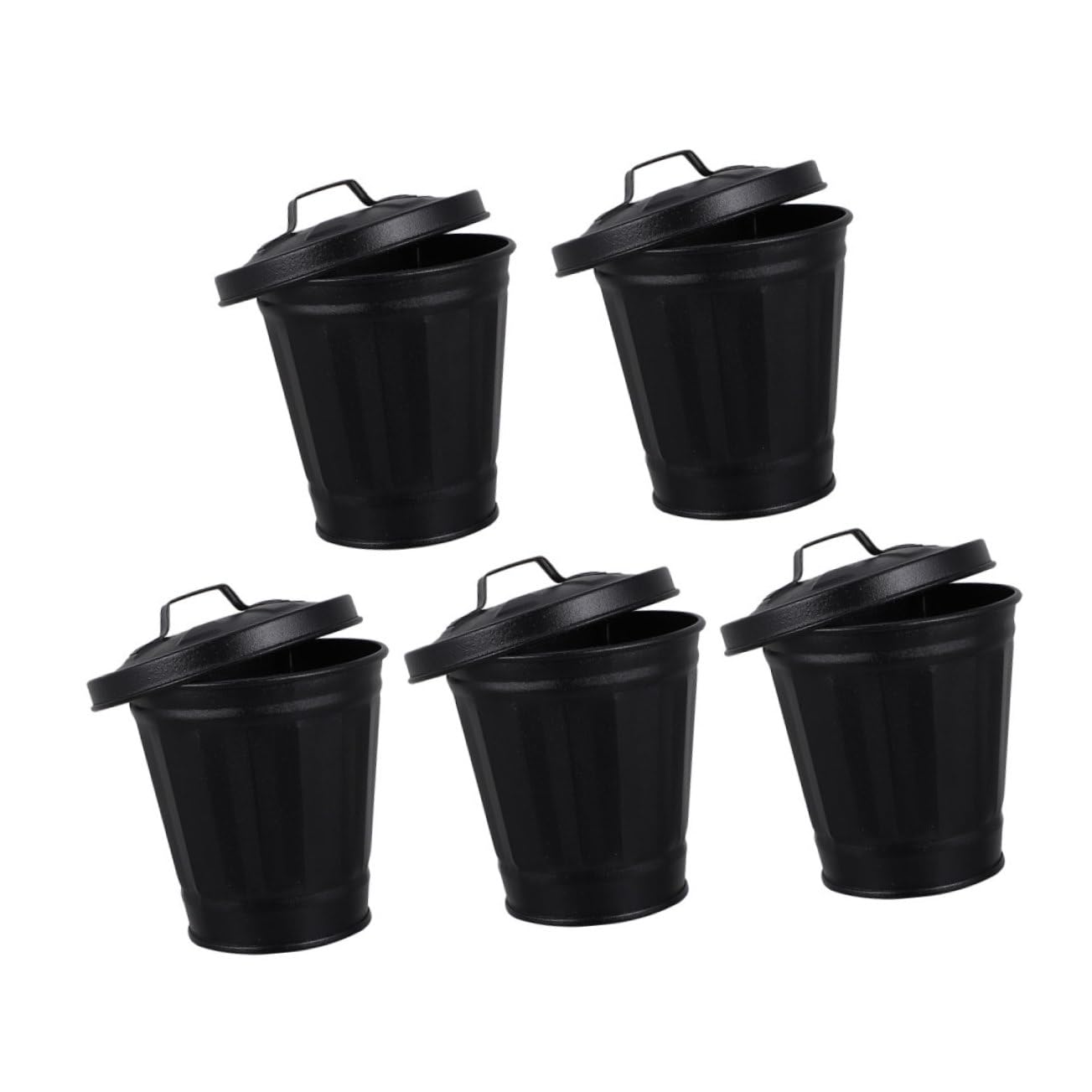 5pcs Miniature Trash Can Tiny Decorative Art Waste Bins for Desk Home Office As Flower Pots Lightweight Sturdy and Vibrant Color for Joyful Living