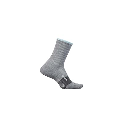 Feetures Trail Max Cushion Mini Crew Crew Cut Socks Shoes Light Gray