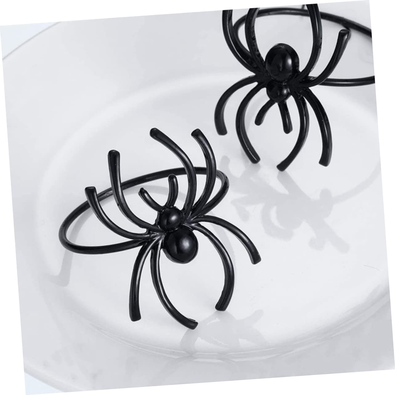 Cabilock 5 Set Portatovagliolo Ragno Decorazioni Portatovaglioli Asse Tovaglioli Monotoni Fermatovagliolo Halloween Soprammobili Addobbi Halloween Fibbie Per Tovaglioli Black 6 Pezzi * 5