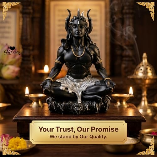 Image of Lord Shiva Idol for Car Dashboard | Mahadev Murti for Home Temple & Office Desk | Shiv Idol Decorative Showpiece | Spiritual Gift Item