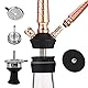 RMAN® Shisha Wasserpfeife Mini Hookah Aluminium Klein Shisha Set Komplett mit Silikonschlauch Kaminkopf Kaminaufsatz Mundstück Edelstahl Tauchrohr Diffusor Zange Shisha Zubehör