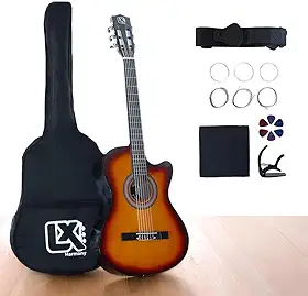 Genérico Violão Clássico Acústico Cutaway 38' Iniciantes - Kit Completo.