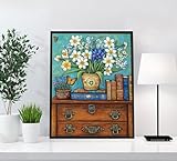 【MATERIALE DI DIAMOND PAINTING】Il kit comprende una tela da pittura HD impermeabile con simboli trasparenti per ridurre l'affaticamento degli occhi e scintillanti strass sfaccettati. Il materiale durevole garantisce che la tua opera d'arte rimanga vivida anche dopo una lunga esposizione.